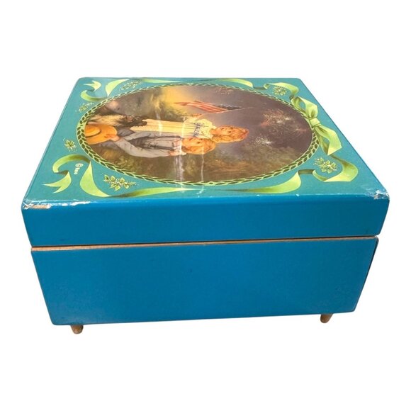 Reco Music Jewelry Box Sandra Kuck "Star Spangled Sky" Mirror Vintage READ - Picture 10 of 14